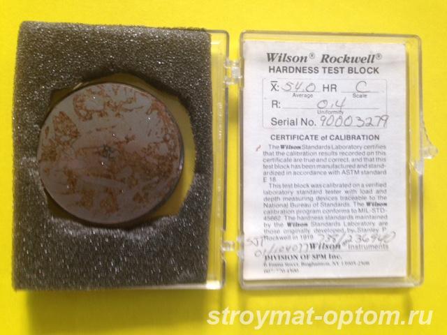Меры твердости образцовые МТБ-1, МТР-1, МТР-3, МТВ-1, Wilson